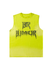 Phantom Letters BR BUMICAR Graphic Print Vest Streetwear