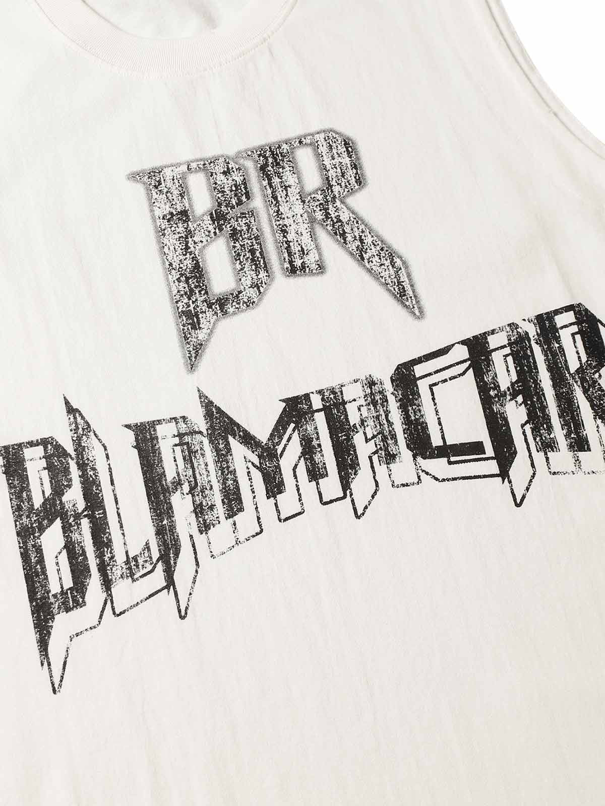 Phantom Letters BR BUMICAR Graphic Print Vest Streetwear