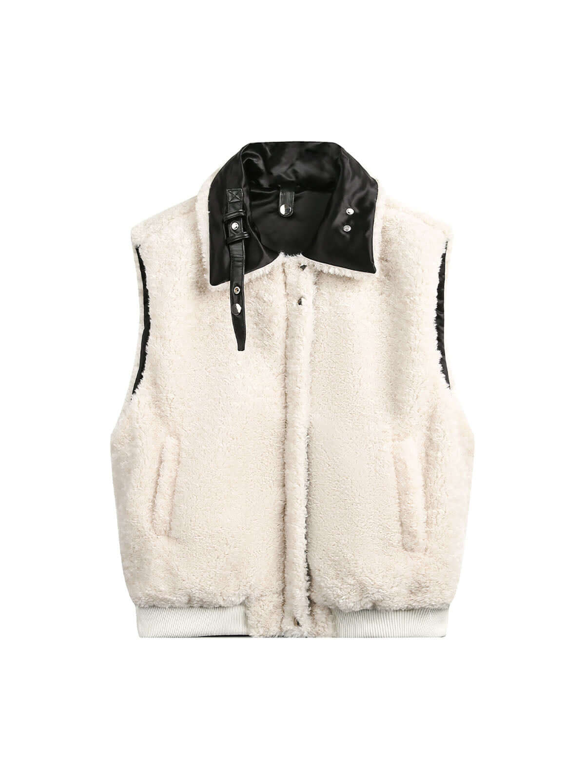Reversible Wear Sherpa Vest Cozy Two-in-One Style - 10405