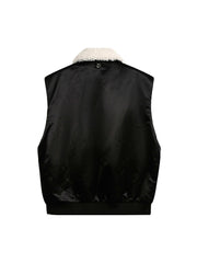 Reversible Wear Sherpa Vest Cozy Two-in-One Style - 10405