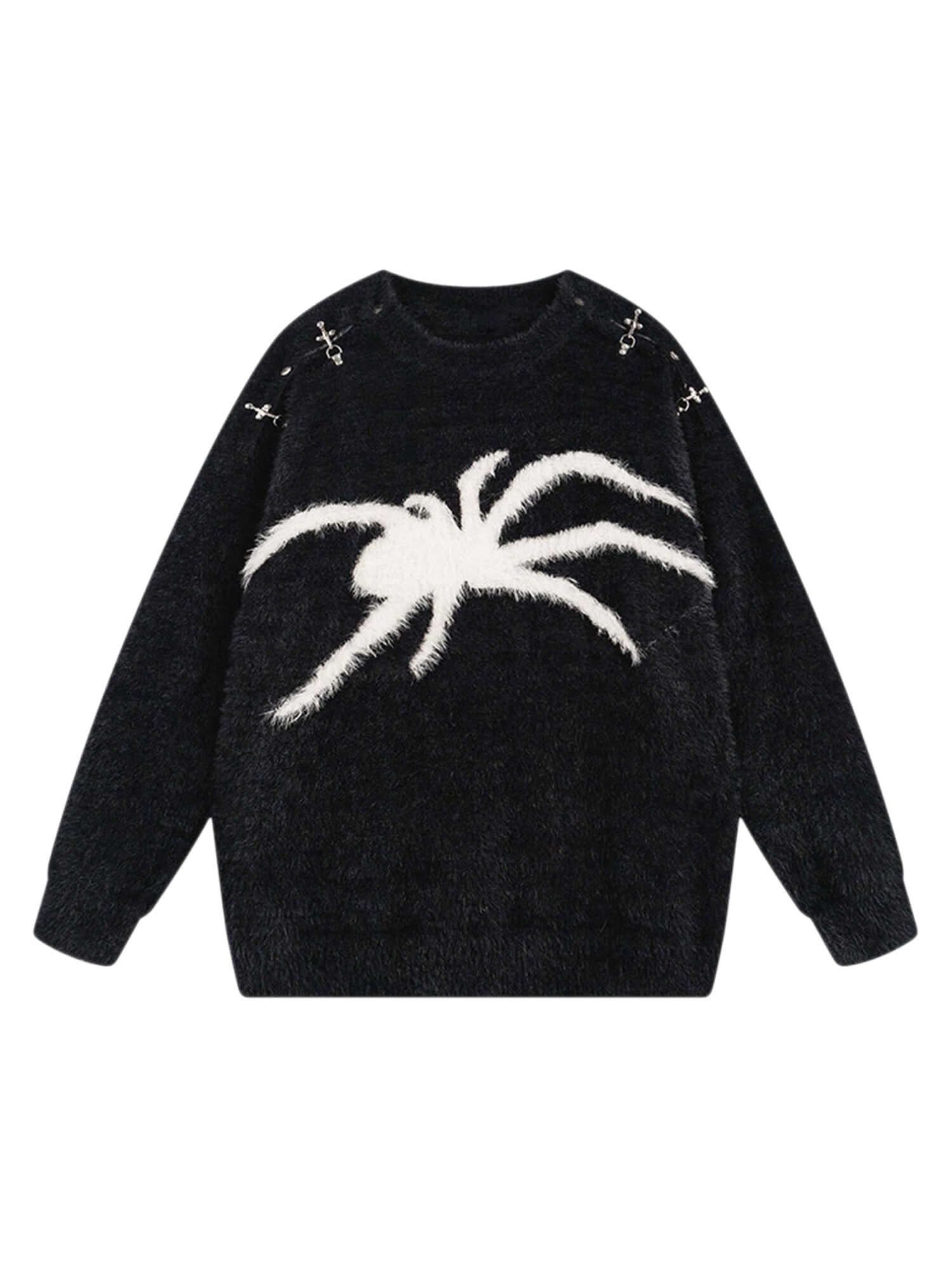 Spider Mohair Sweater Casual Fall Winter Style