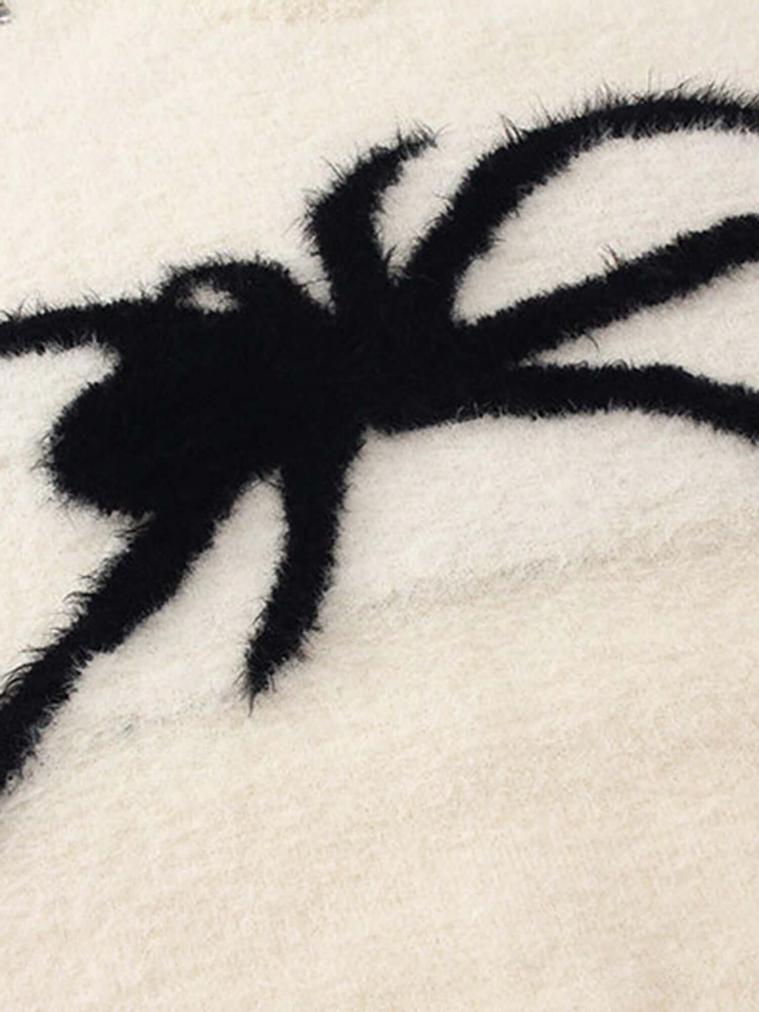 Spider Mohair Sweater Casual Fall Winter Style