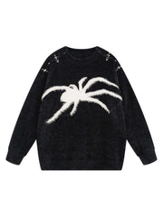 Spider Mohair Sweater Casual Fall Winter Style
