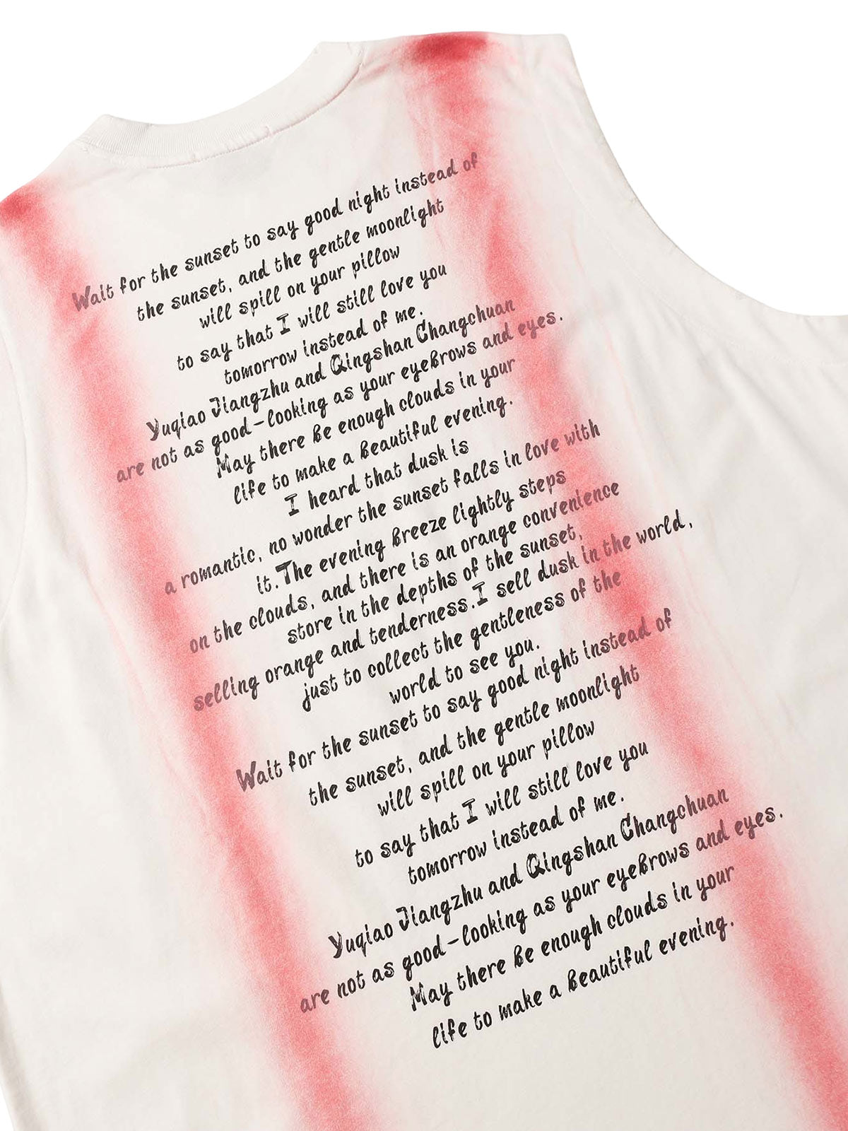 Spray Painted Lettering Ripped Print Vest Streetwear