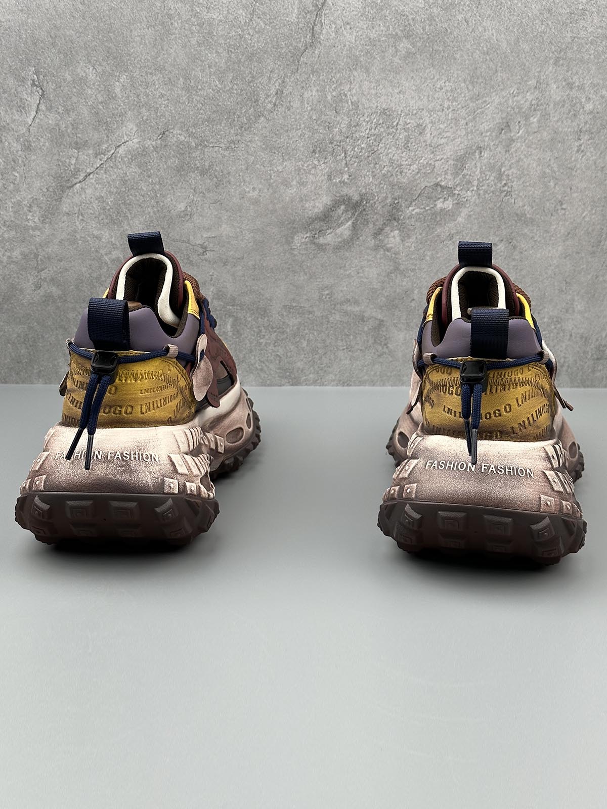 Stitching Letter Tire Sole Platform Sneakers Streetwear