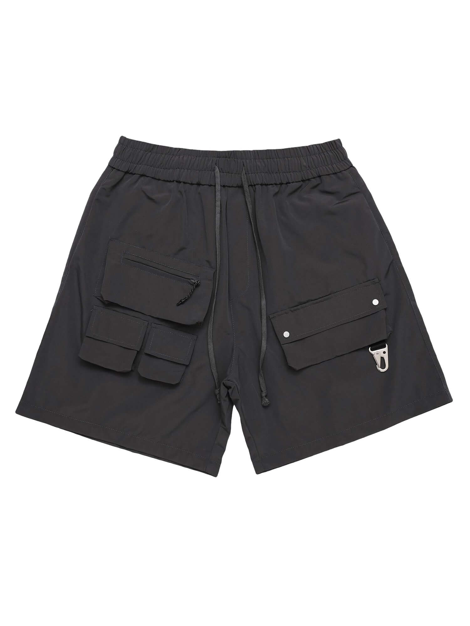 Street Patchwork Personalized Multi pocket Shorts Streetwear