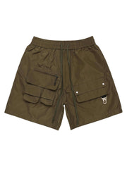 Street Patchwork Personalized Multi pocket Shorts Streetwear
