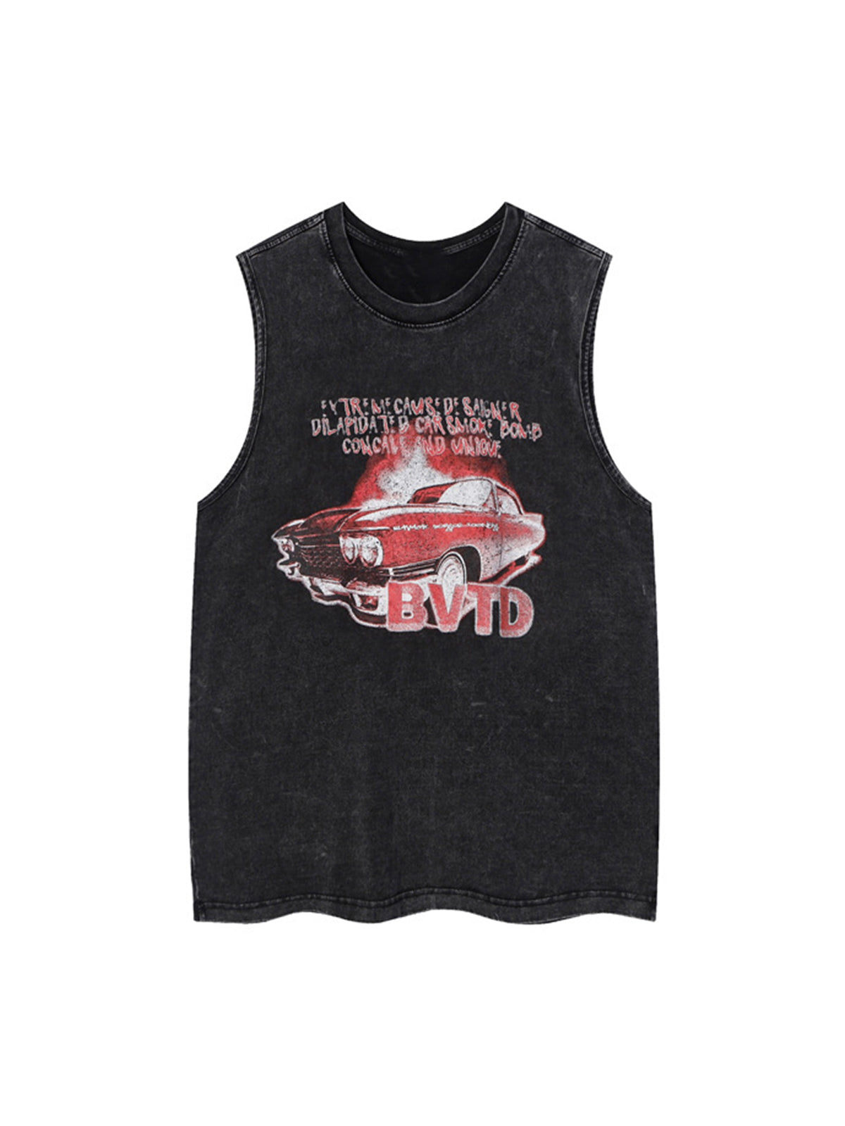 Street Racing Print Vest Streetwear