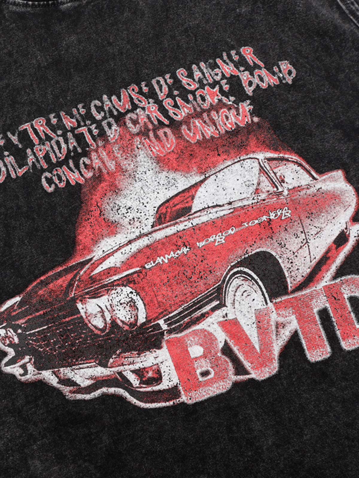 Street Racing Print Vest Streetwear