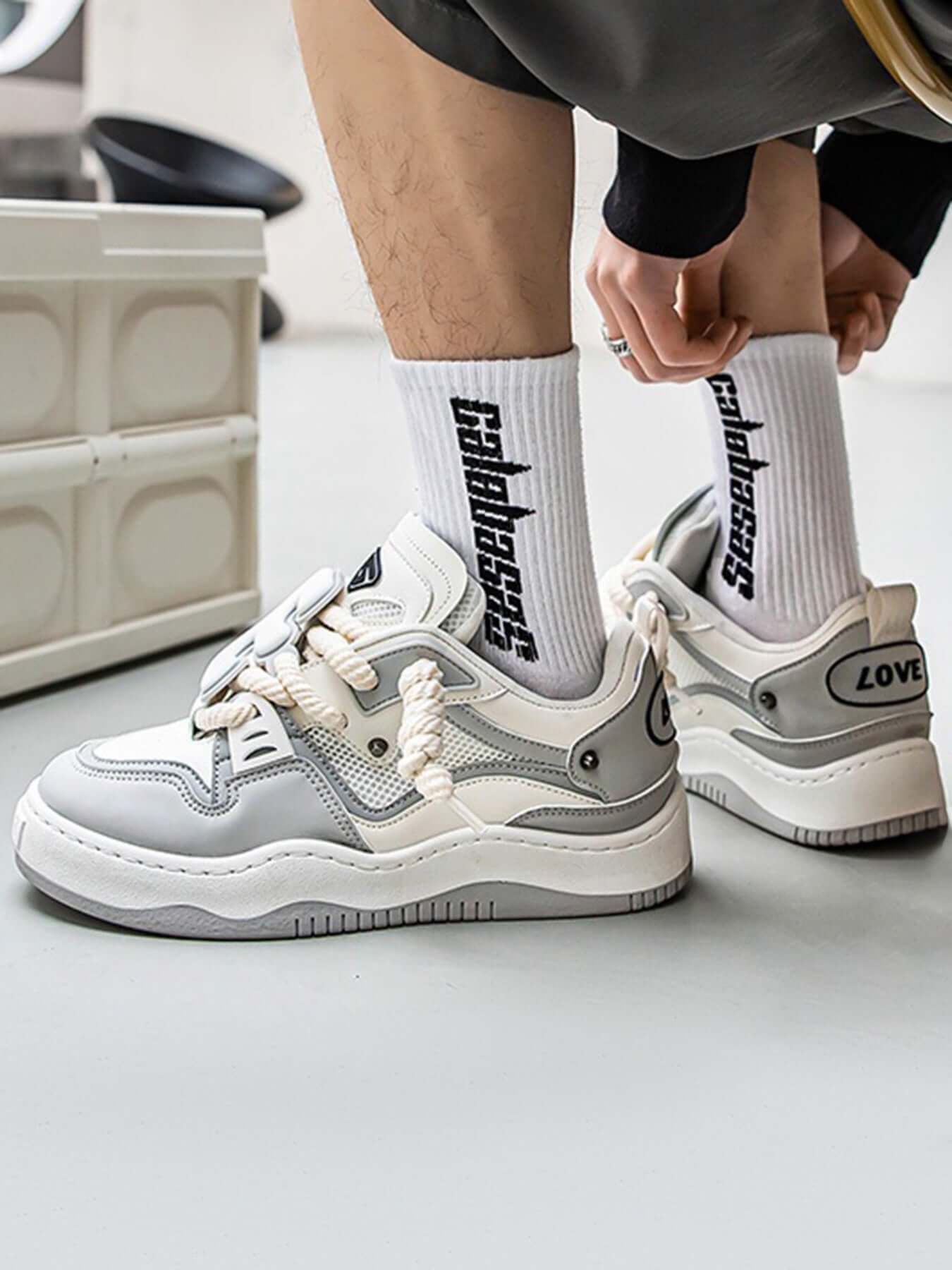 The Niche Thick Bottom Hundred With Board Shoes Street Style