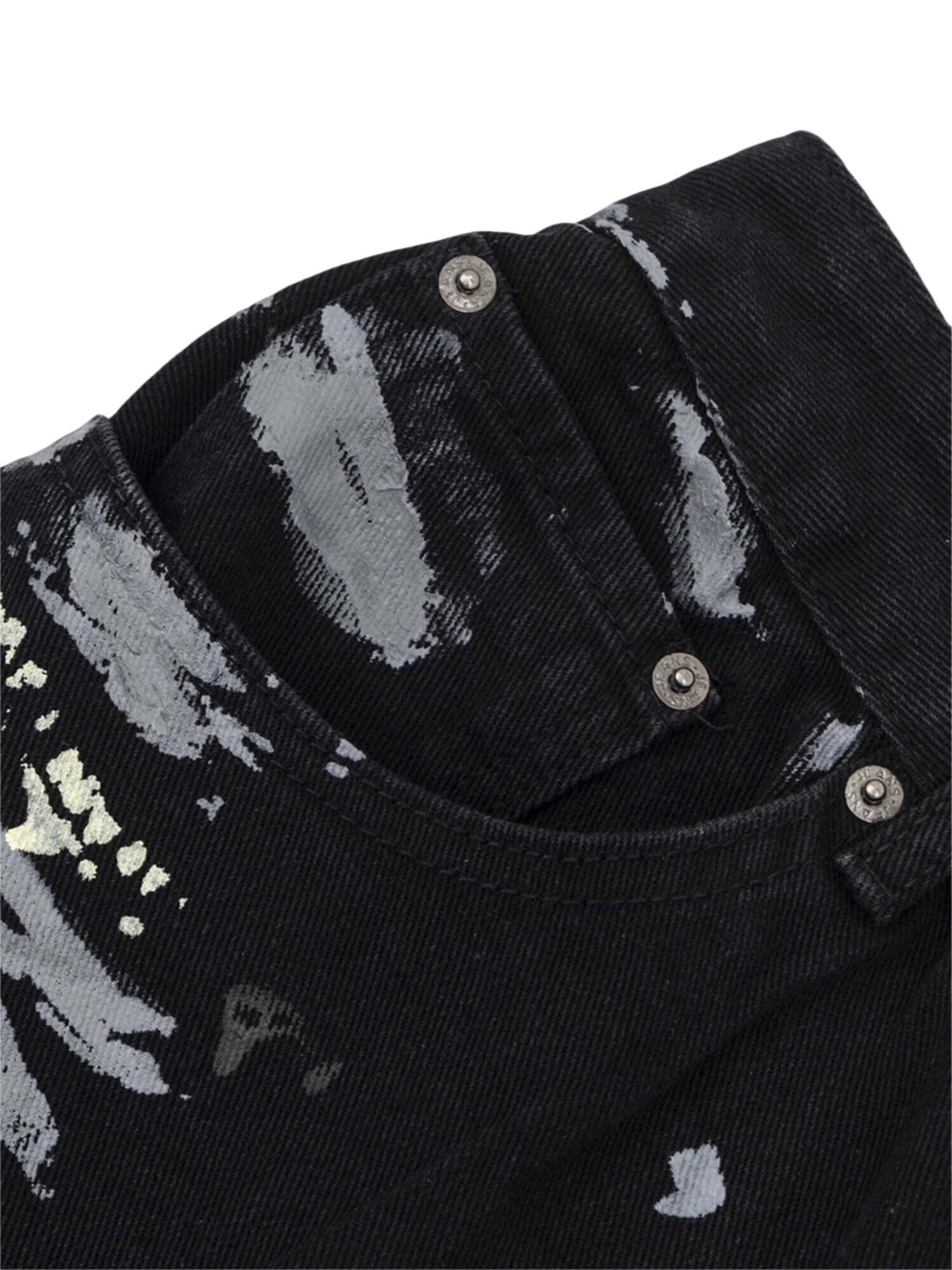 American Graffiti Letter Print Jeans Streetwear