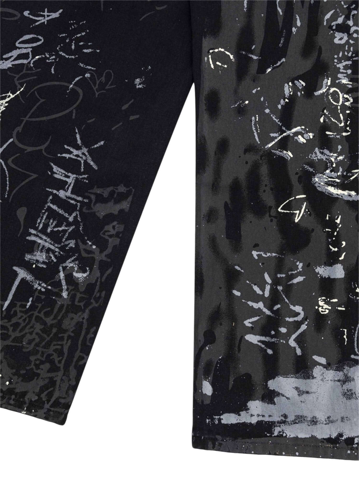 American Graffiti Letter Print Jeans Streetwear
