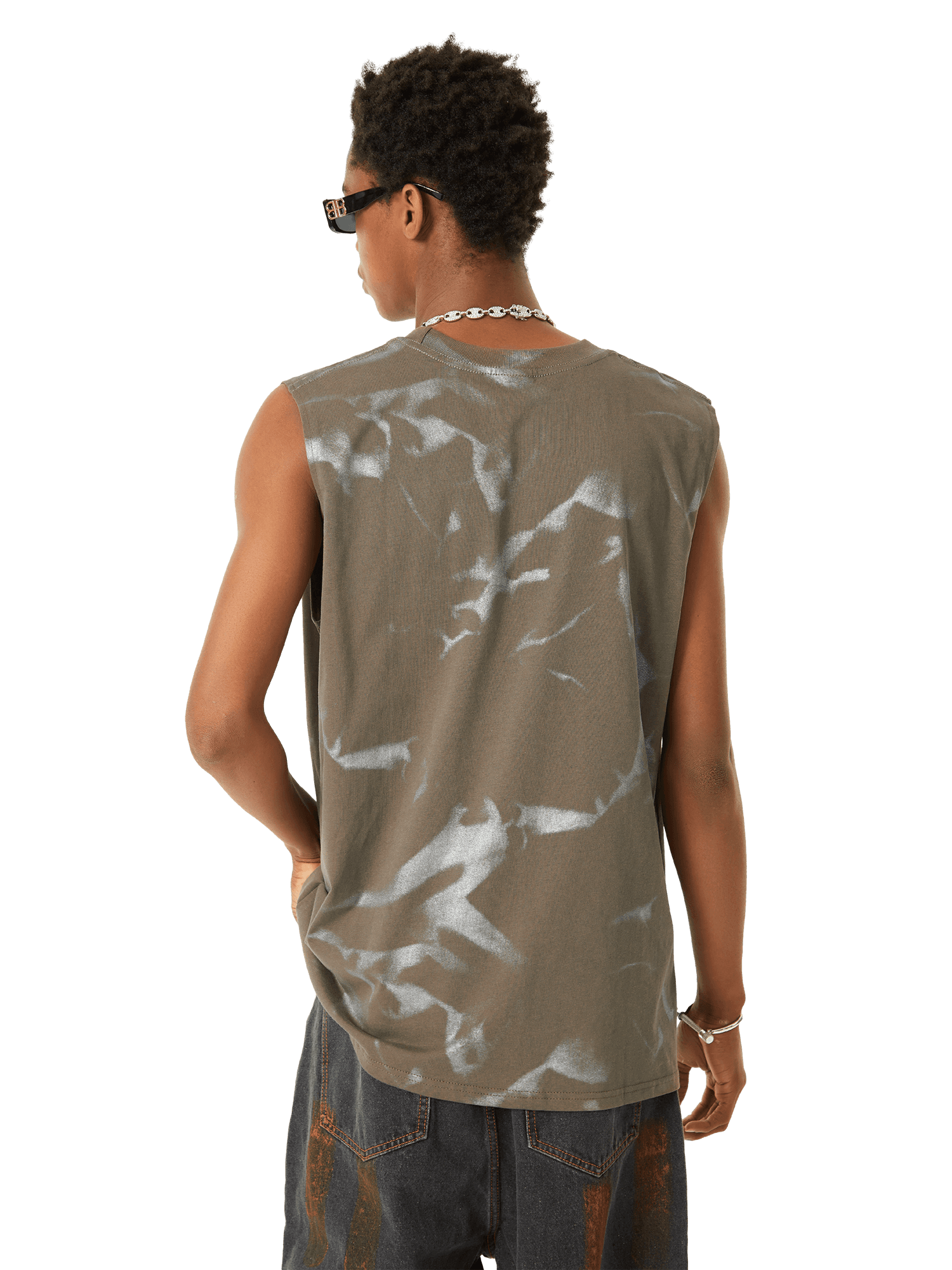 American Street Style Letter Print Vest Streetwear