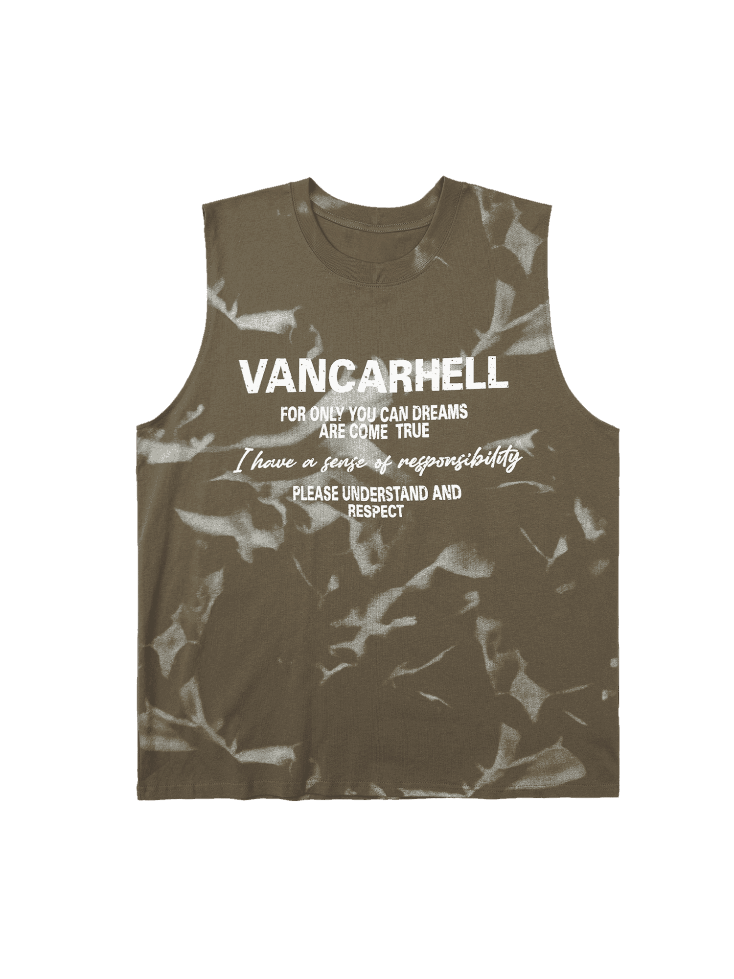 American Street Style Letter Print Vest Streetwear