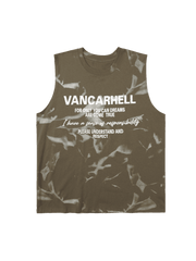 American Street Style Letter Print Vest Streetwear