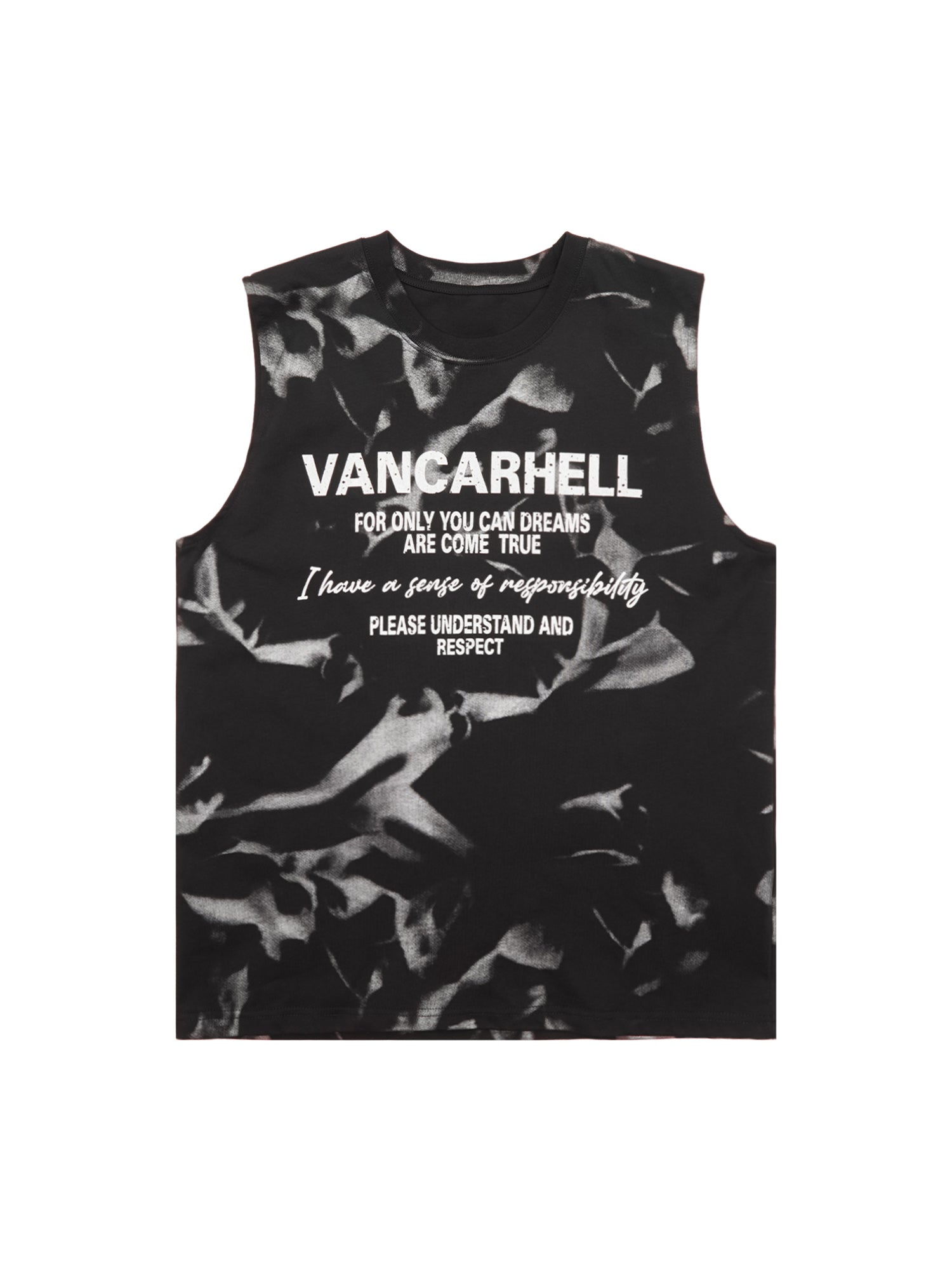 American Street Style Letter Print Vest Streetwear