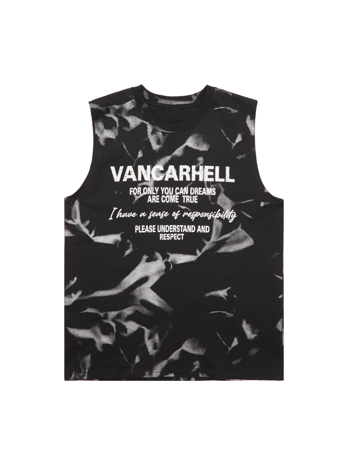American Street Style Letter Print Vest Streetwear