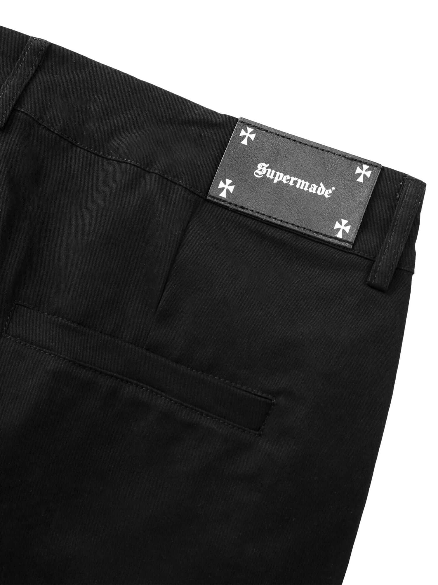 Cross Printed Multi Pocket Casual Pants Streetwear