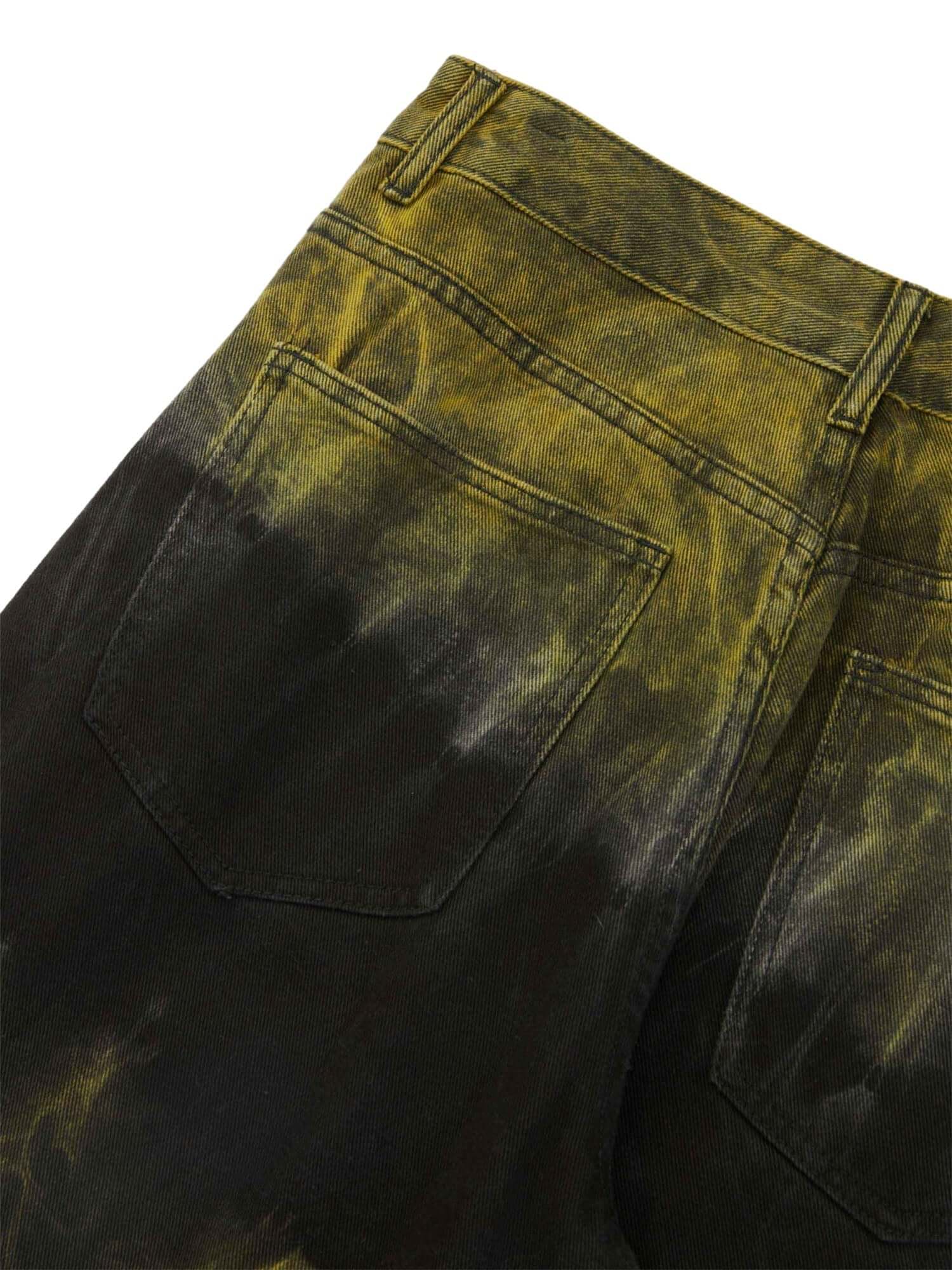 Graffiti Fun Tie Dye Straight Jeans Streetwear