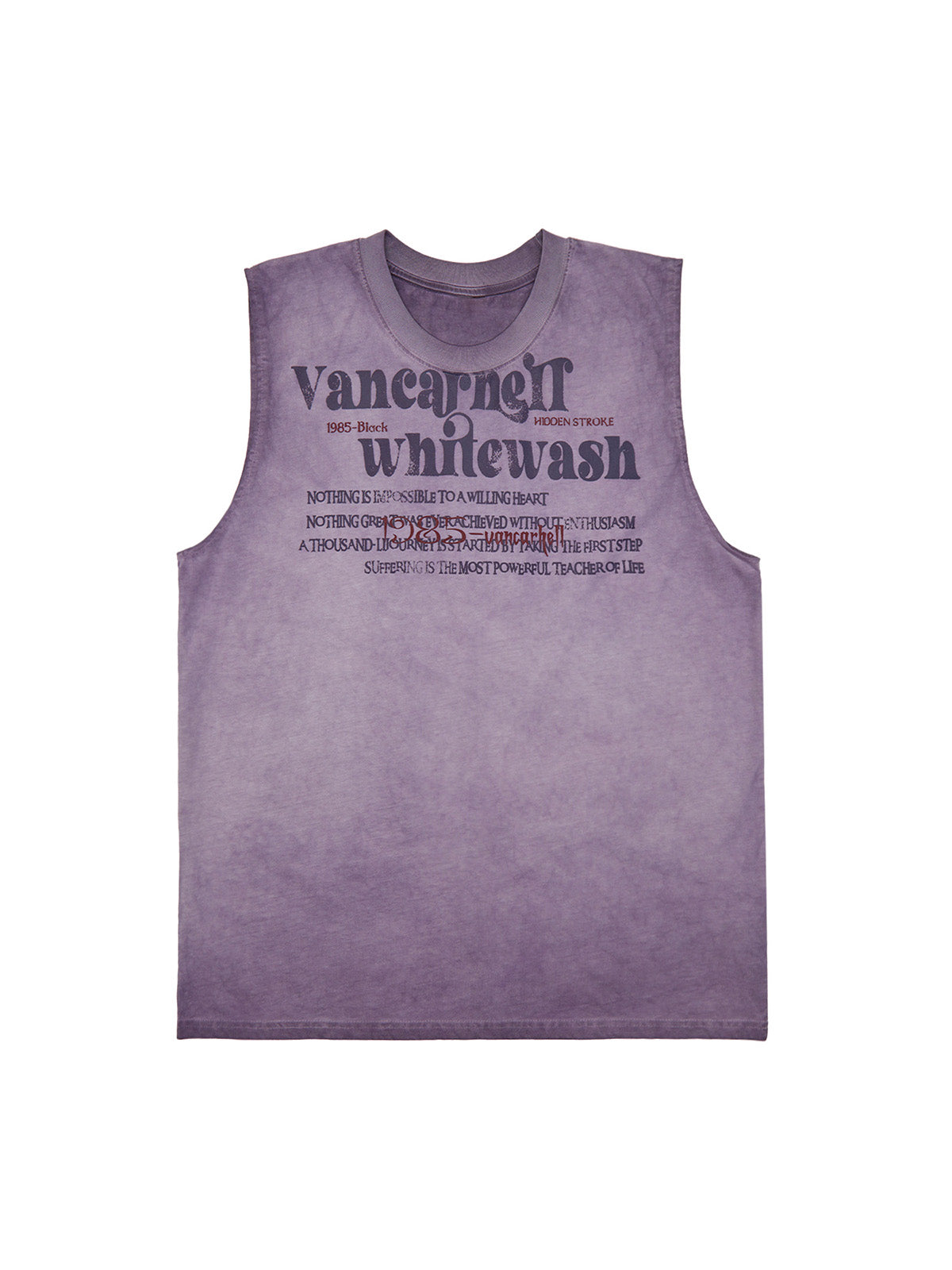 Heavy Worker Washed And Broken Retro Font VEST Streetwear