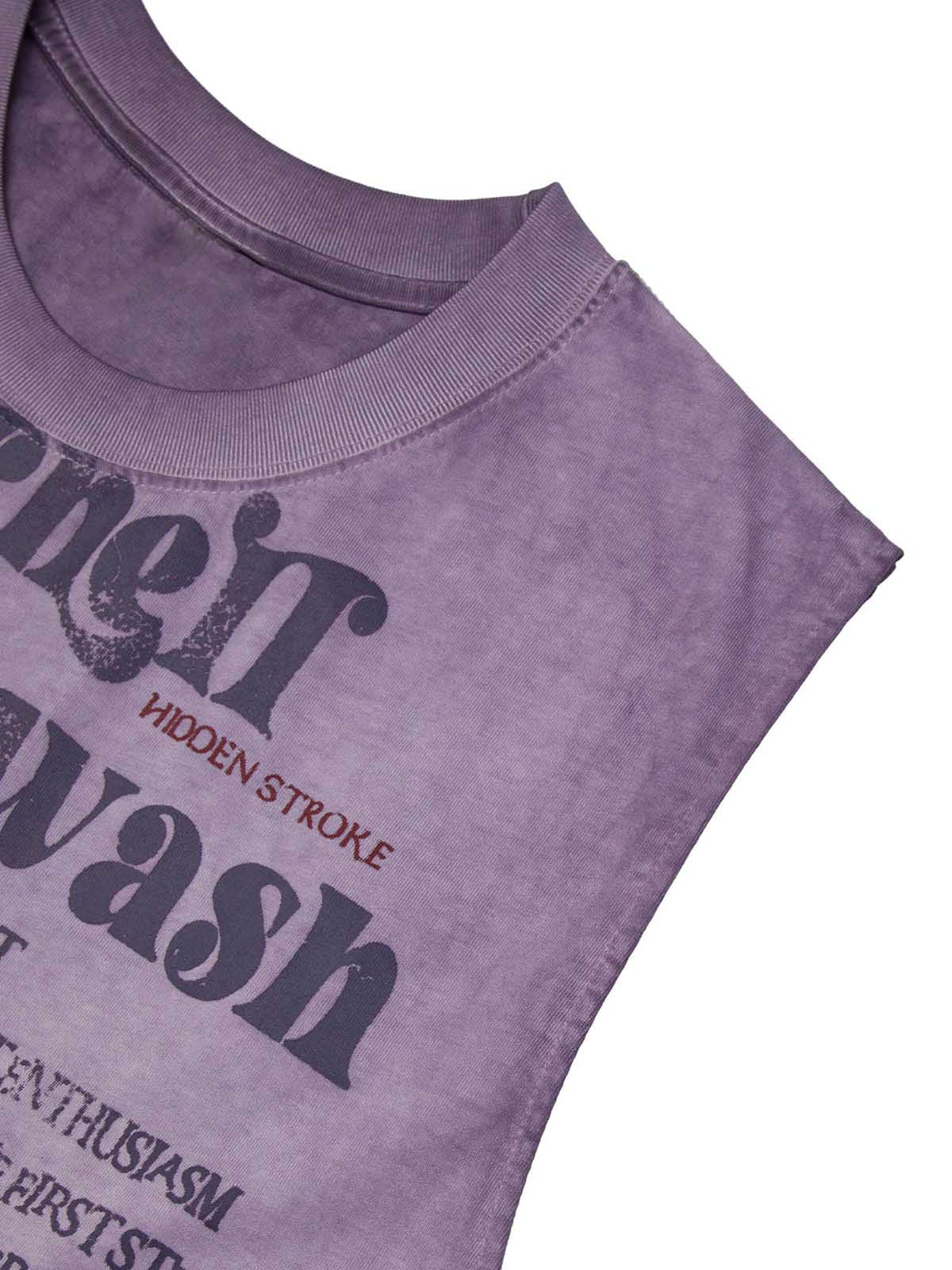 Heavy Worker Washed And Broken Retro Font VEST Streetwear