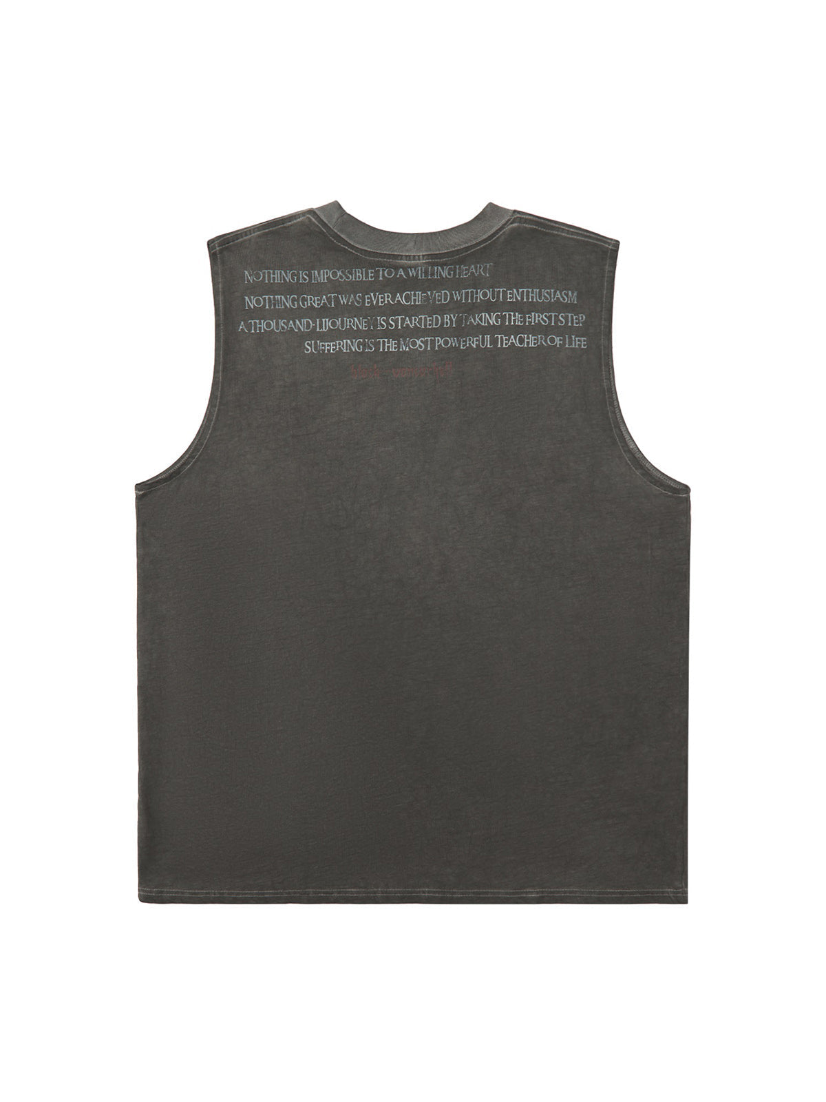 Heavy Worker Washed And Broken Retro Font VEST Streetwear
