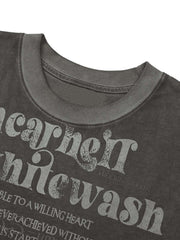 Heavy Worker Washed And Broken Retro Font VEST Streetwear