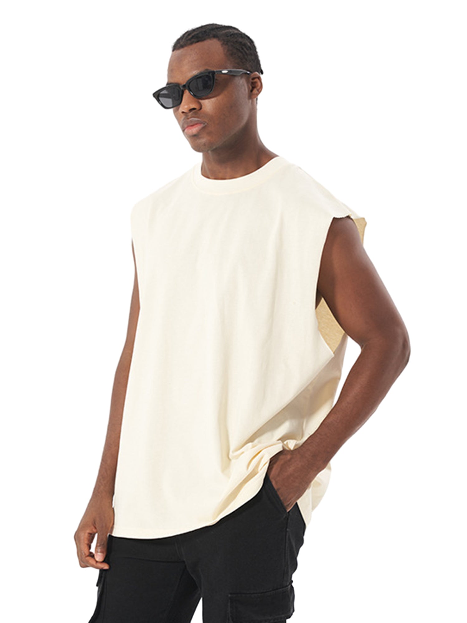 Heavyweight Cotton Sleeveless Unisex Vintage Waistcoat Streetwear