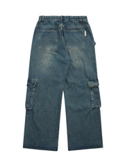 High Street Heavy Duty Design Multi pocket Jeans Streetwear