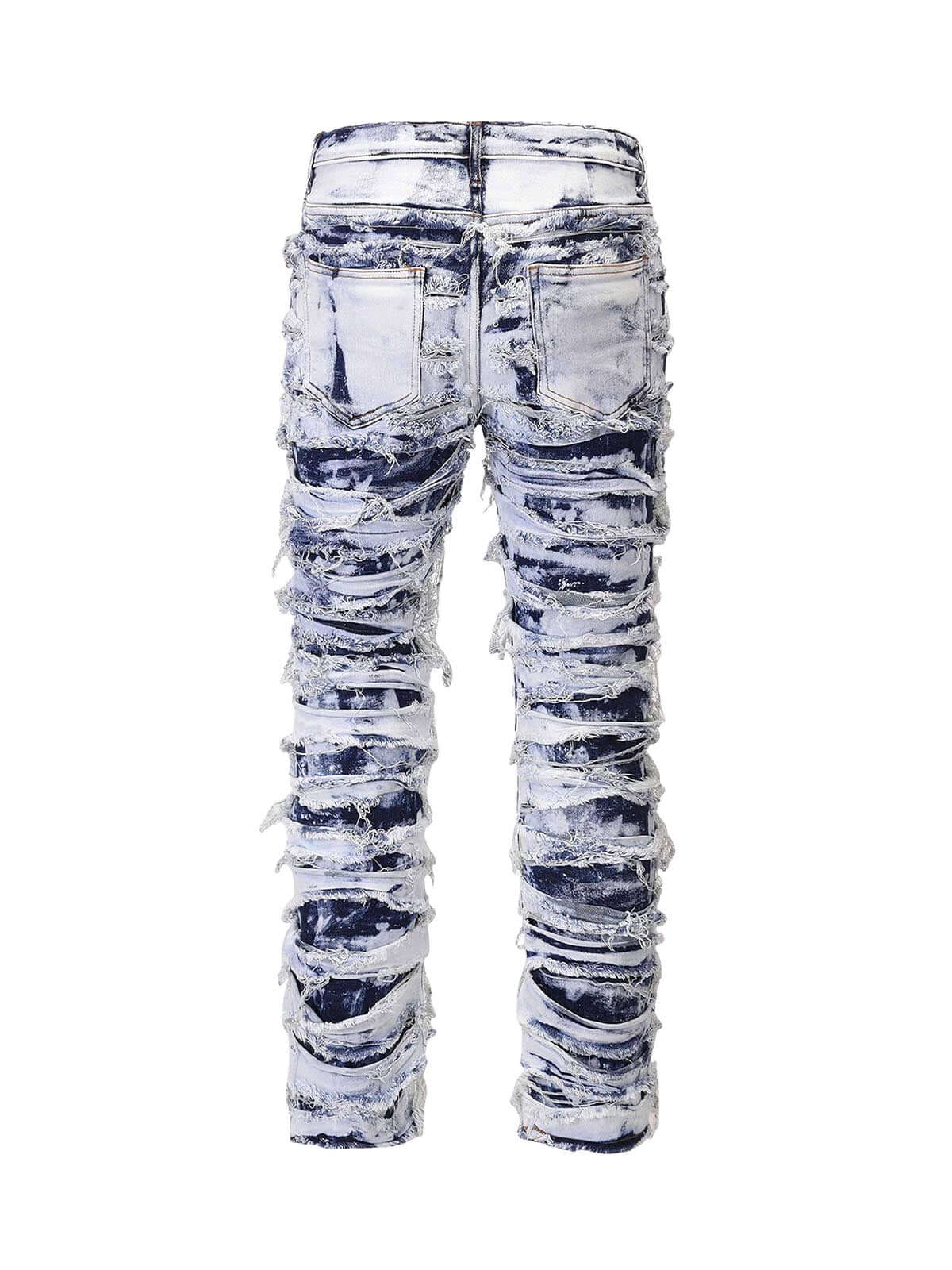 High Street Old Washed Slim Fit Jeans Pants Streetwear