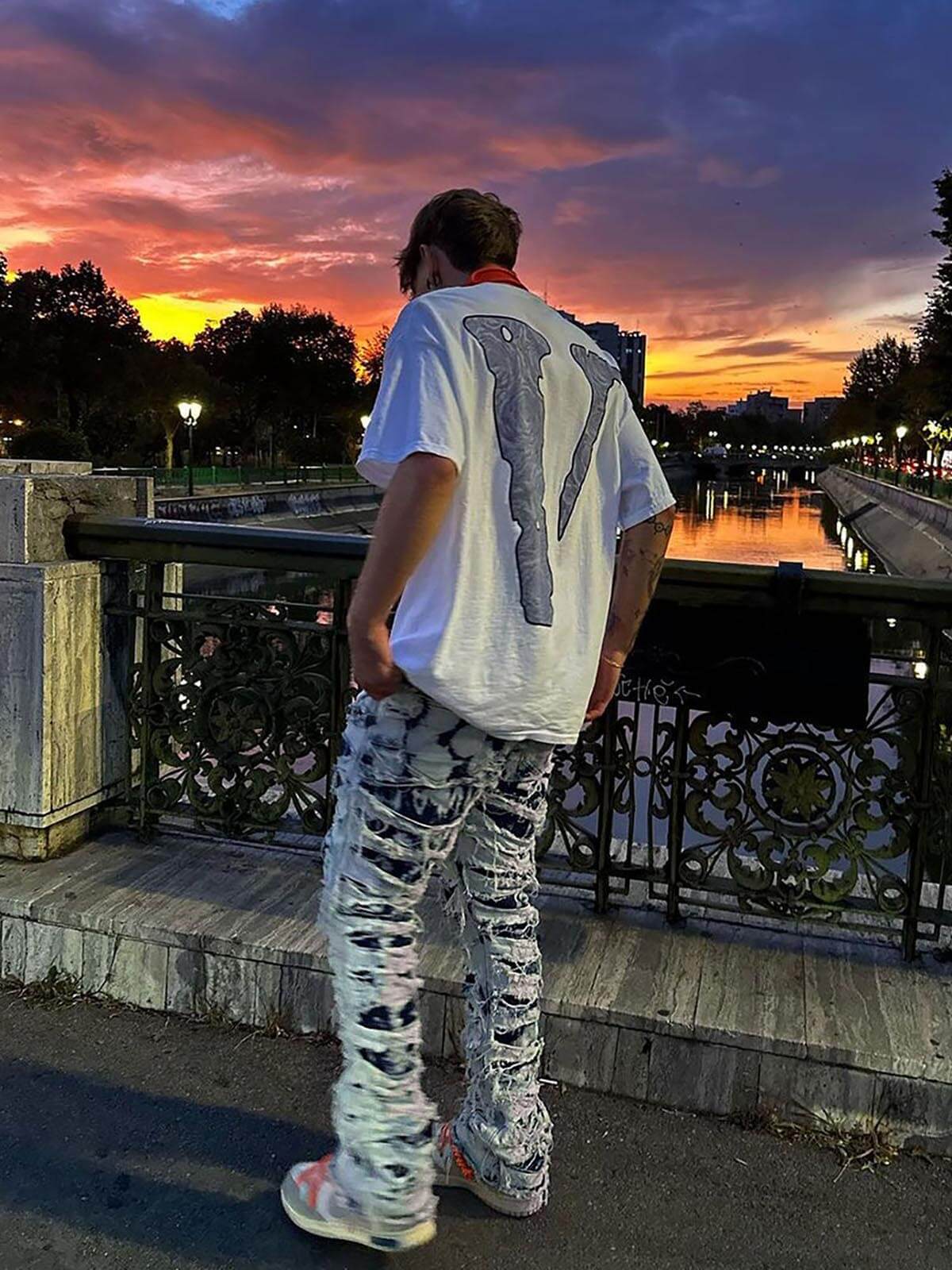High Street Old Washed Slim Fit Jeans Pants Streetwear