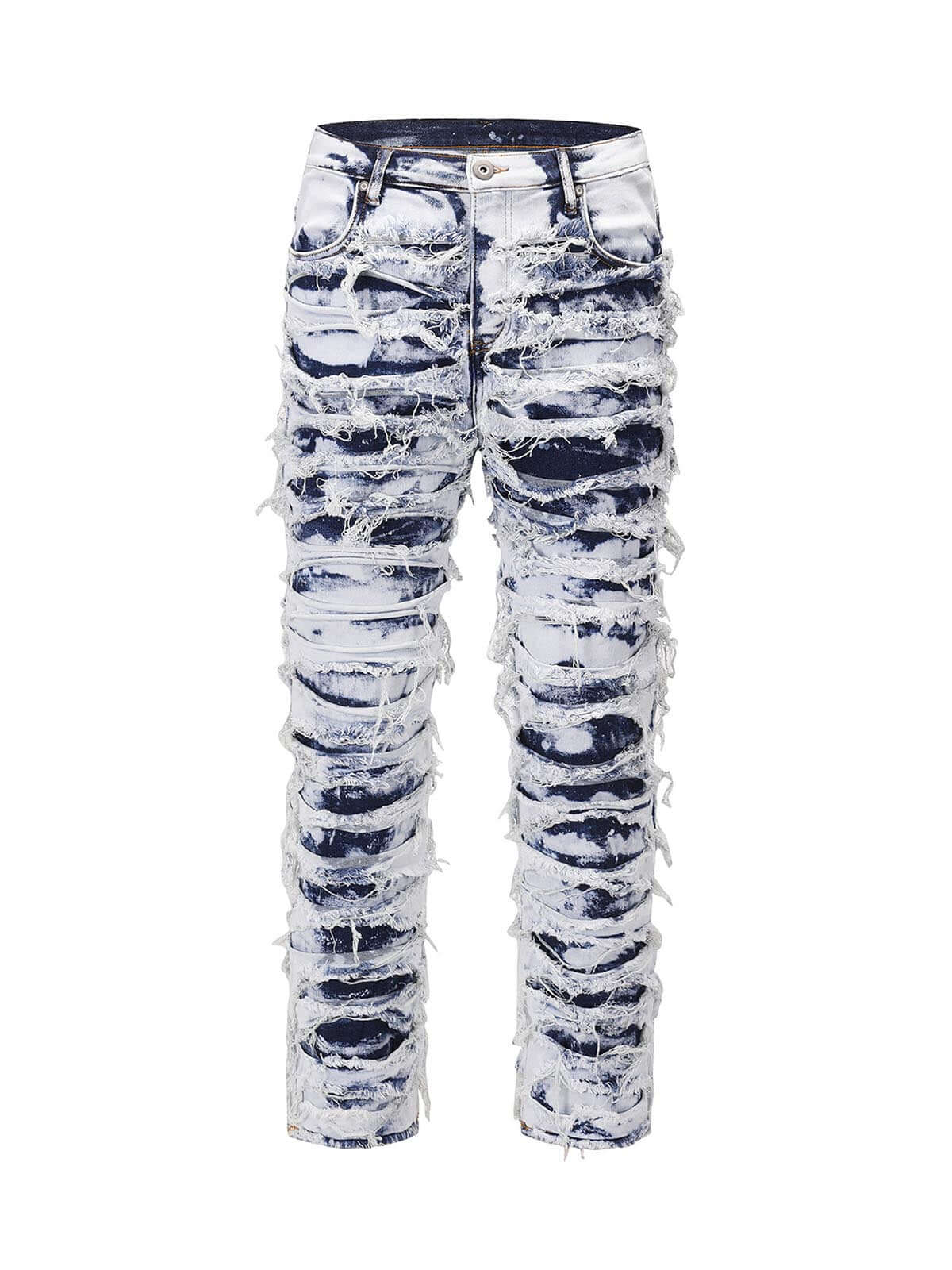High Street Old Washed Slim Fit Jeans Pants Streetwear