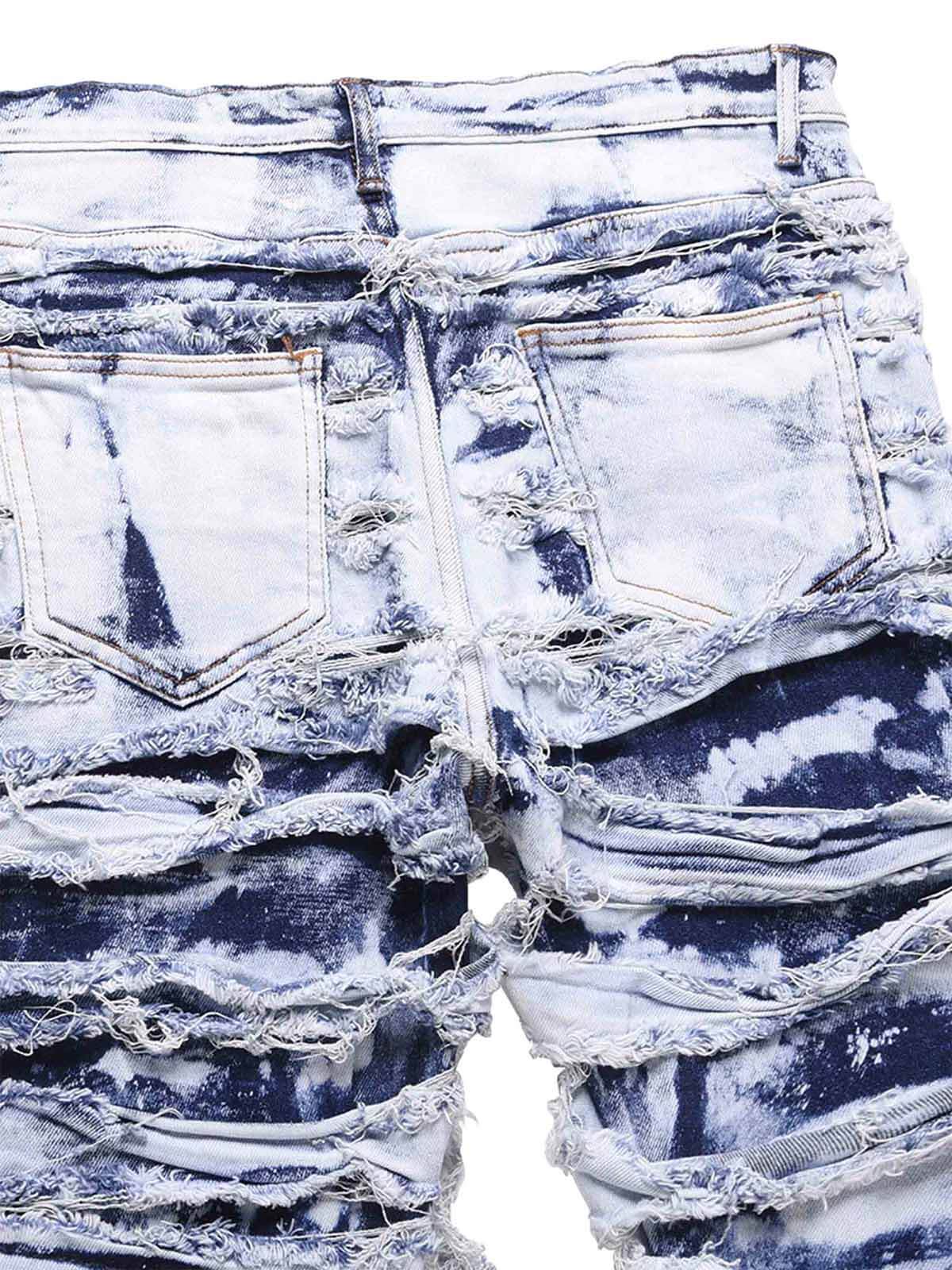 High Street Old Washed Slim Fit Jeans Pants Streetwear