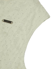 High Street Worn Design Diamond Texture Vest Streetwear