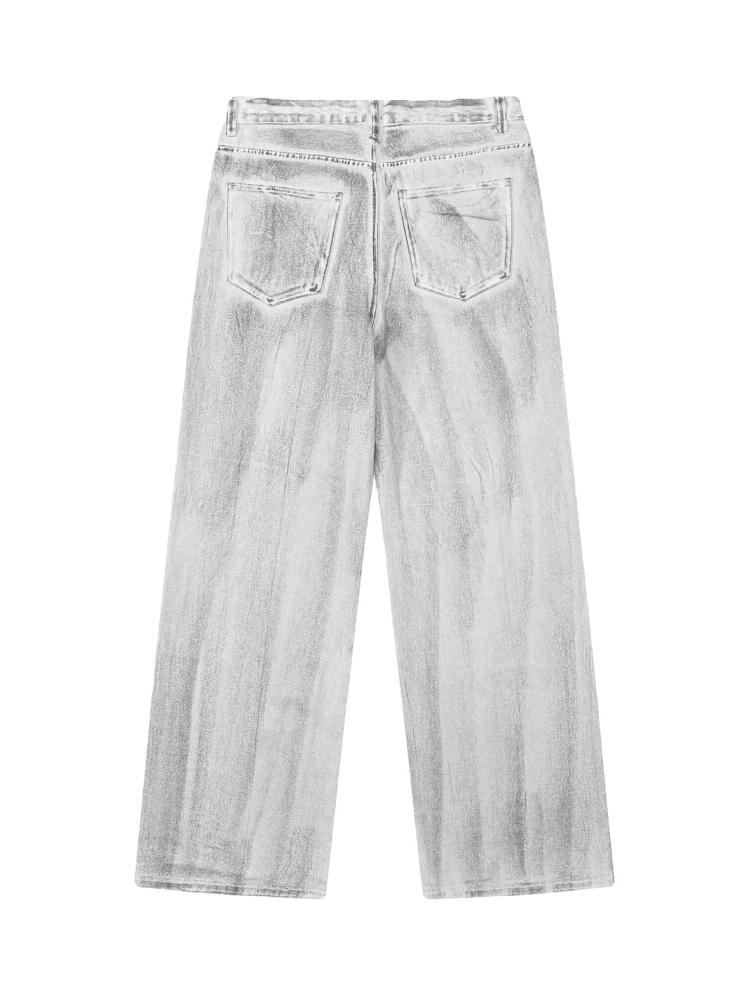 Hip Hop Aged Straight Leg Jeans Streetwear