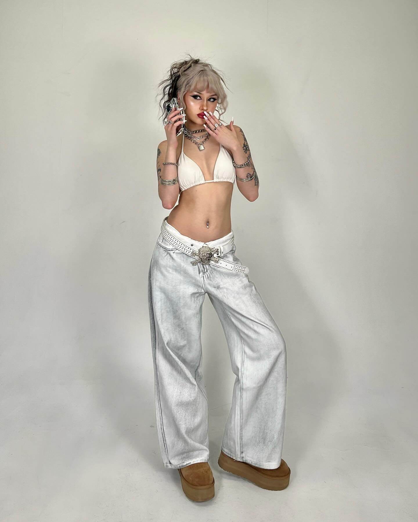 Hip Hop Aged Straight Leg Jeans Streetwear