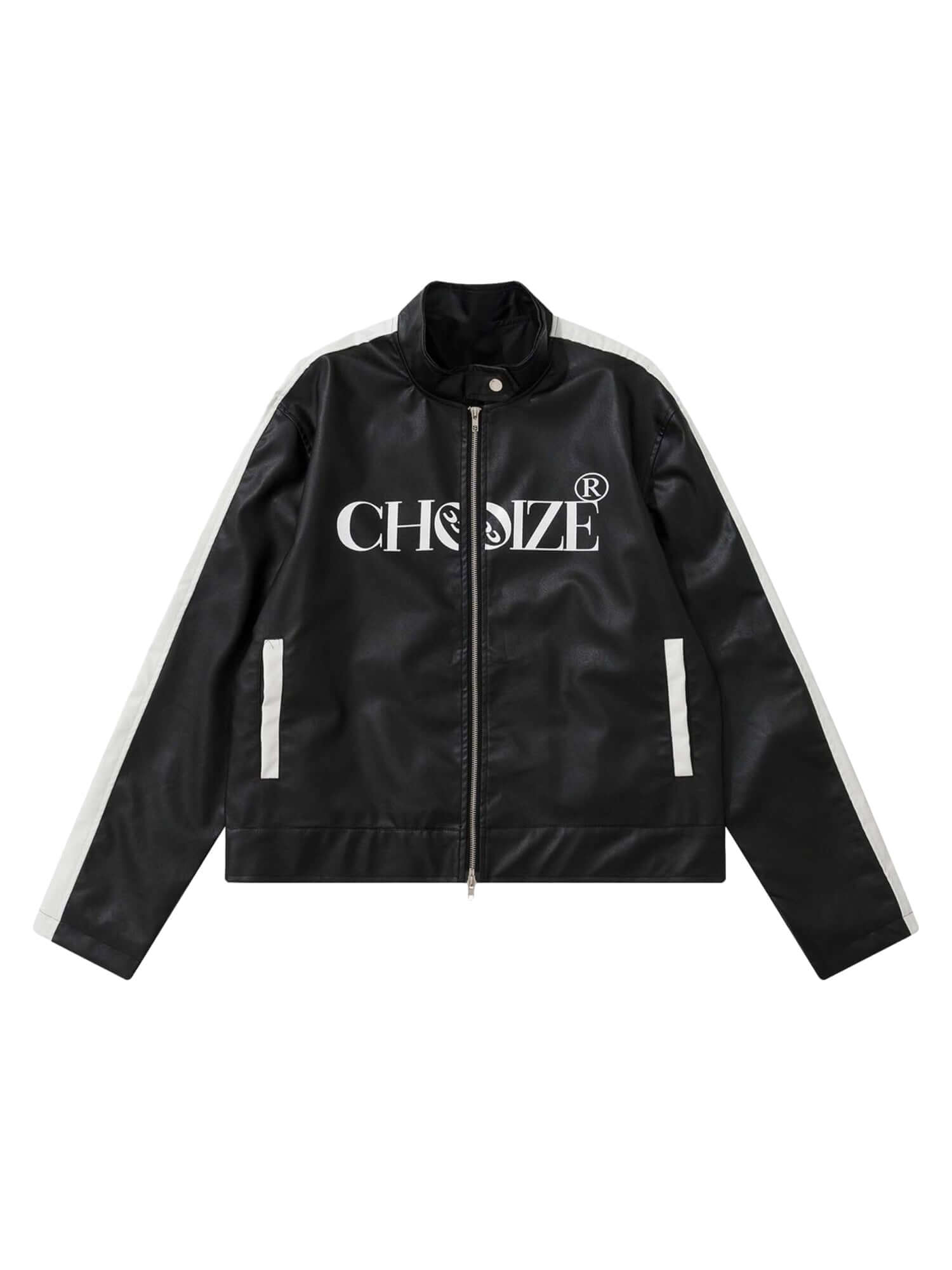 Monkey Monogrammed Leather Jacket Streetwear