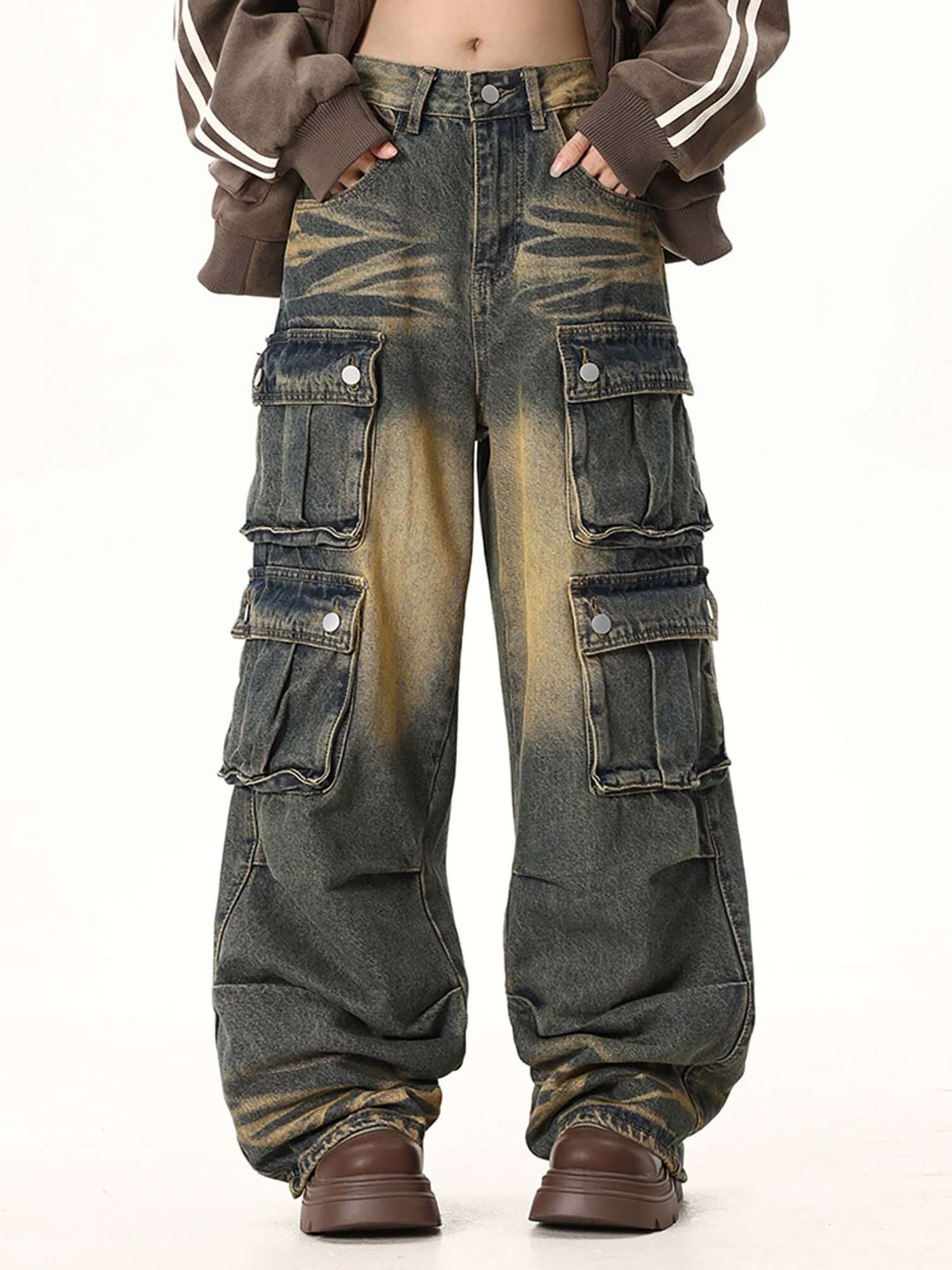 Multi pocket Cargo Jeans Streetwear