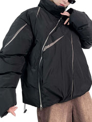 Oversize Deconstructed Cotton Jacket Streetwear