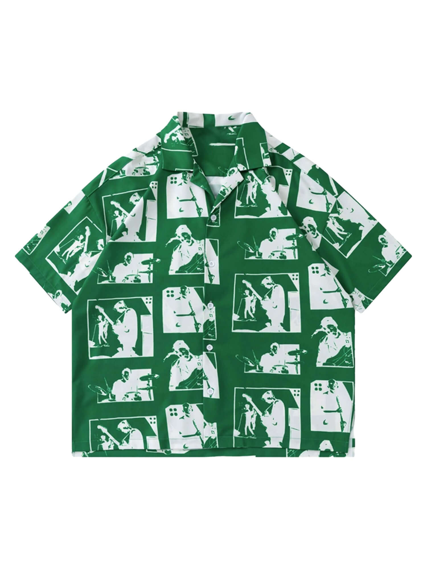 Portrait Pattern Short sleeved Shirt Streetwear