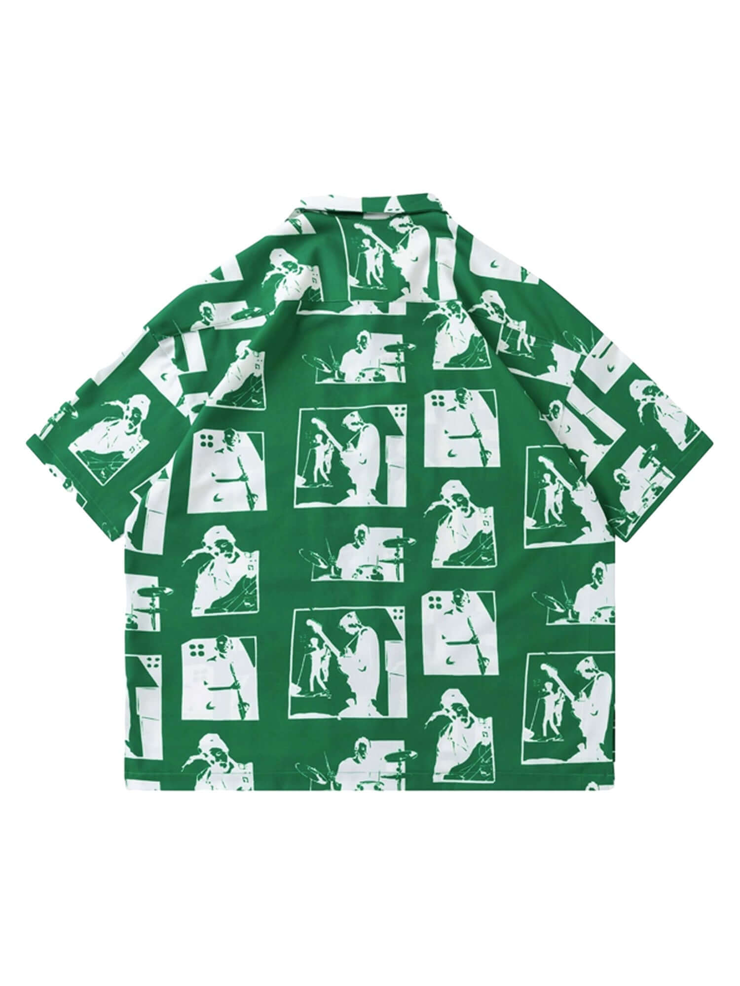 Portrait Pattern Short sleeved Shirt Streetwear
