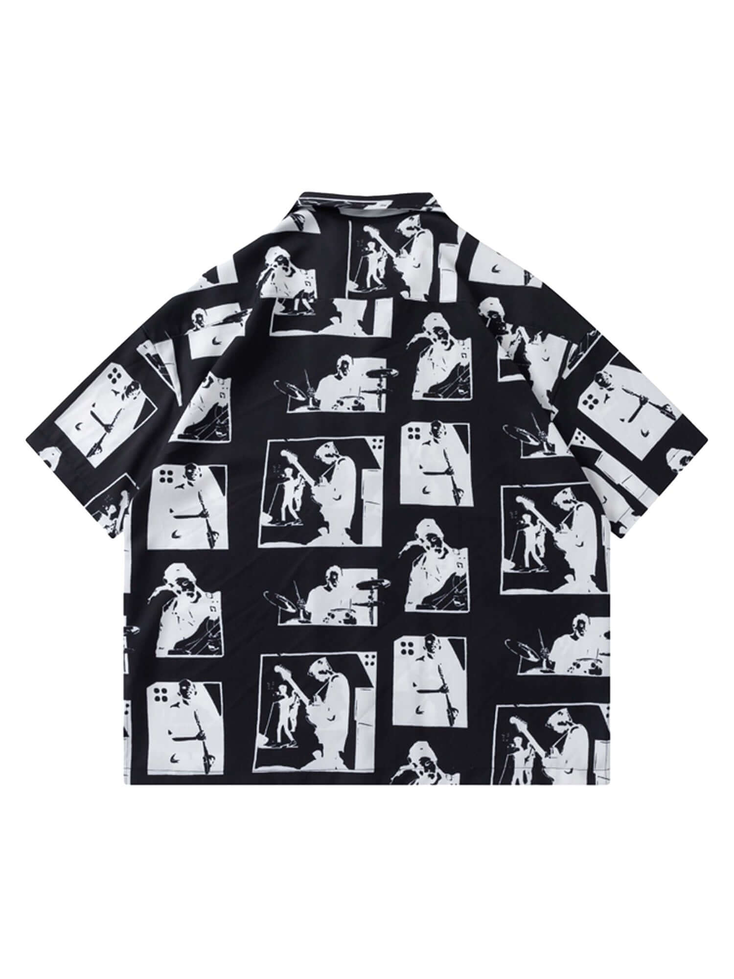 Portrait Pattern Short sleeved Shirt Streetwear