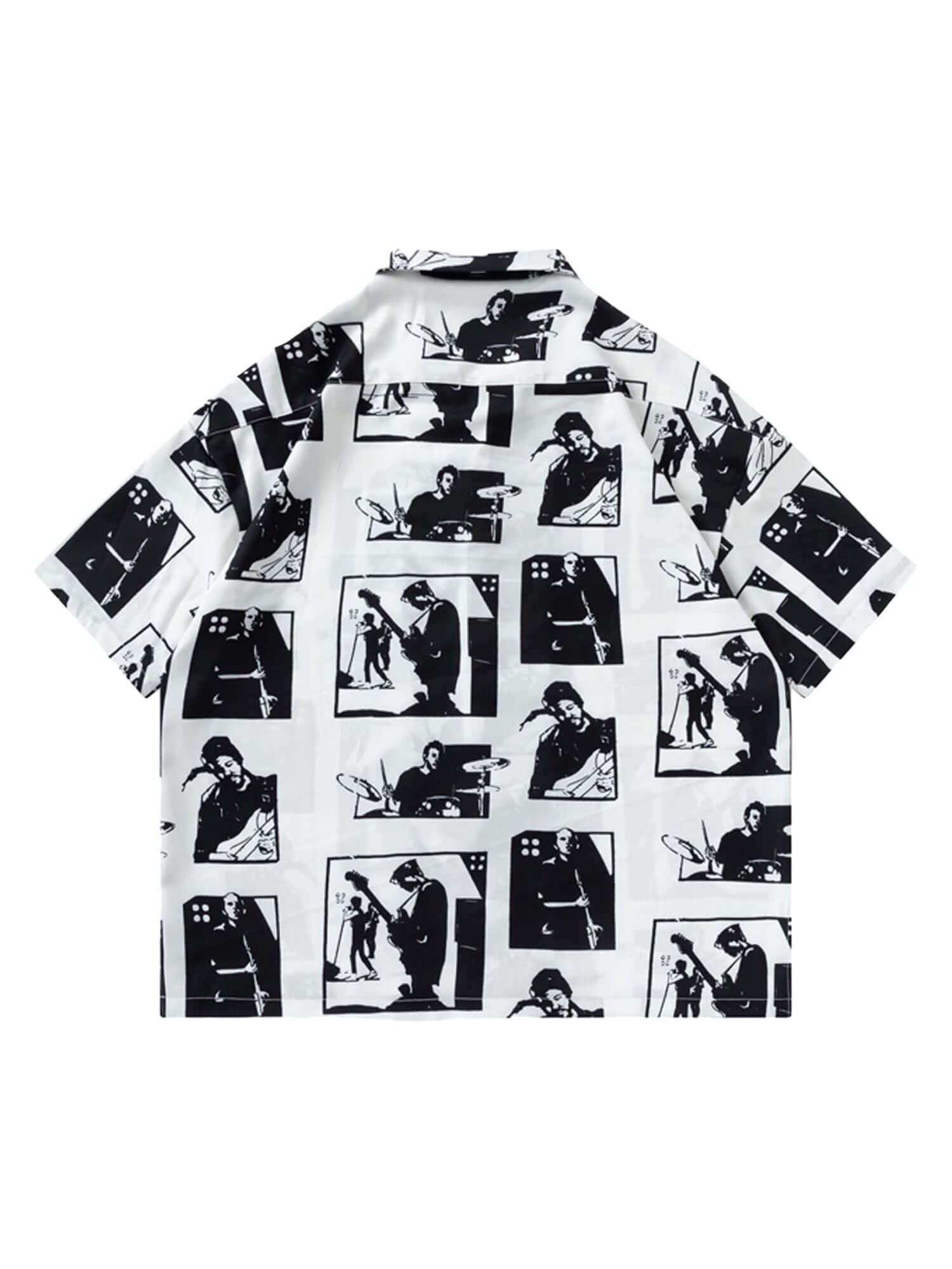 Portrait Pattern Short sleeved Shirt Streetwear