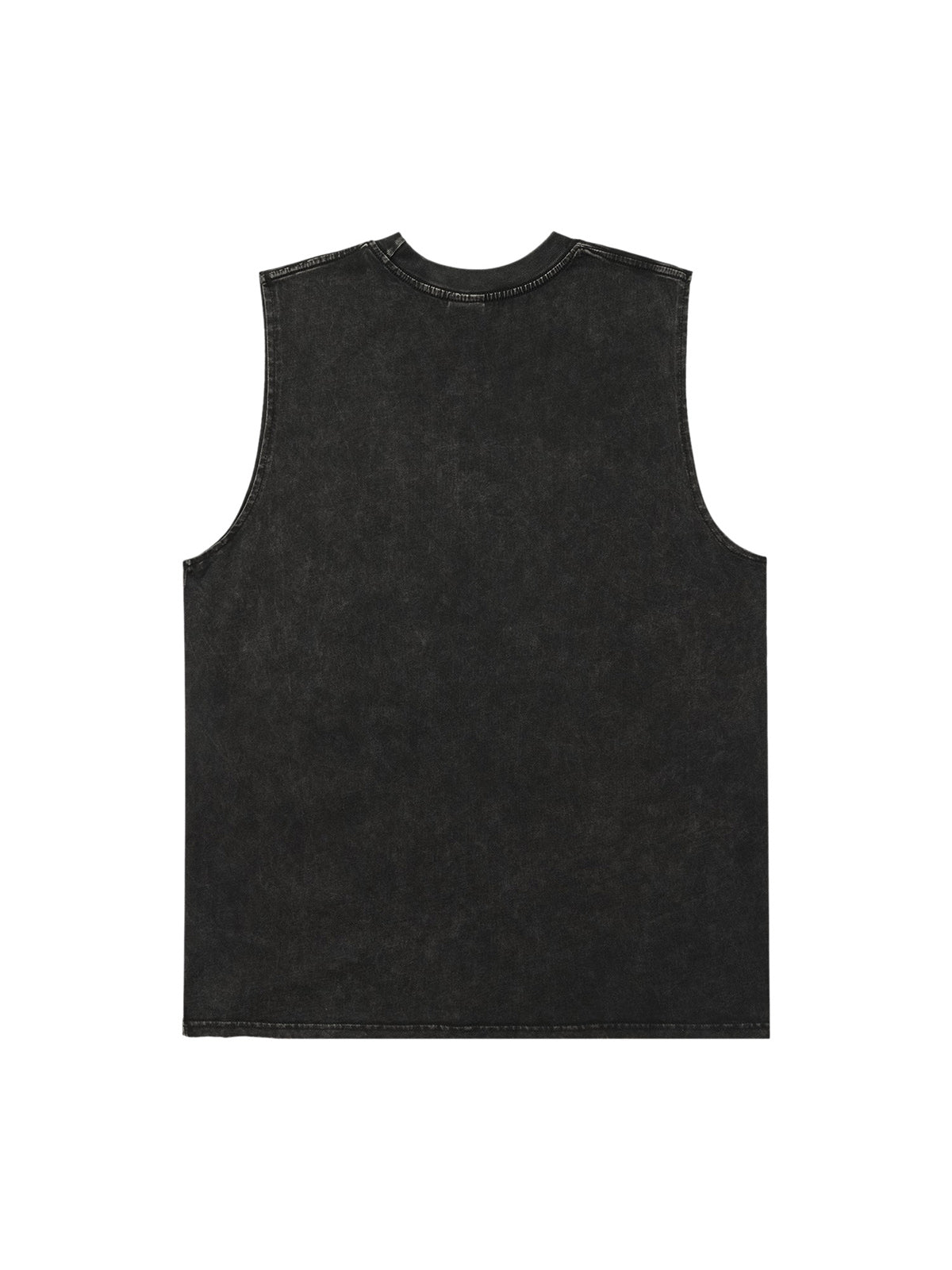 Retro Washed Character Thorns Street Rap Vest Streetwear