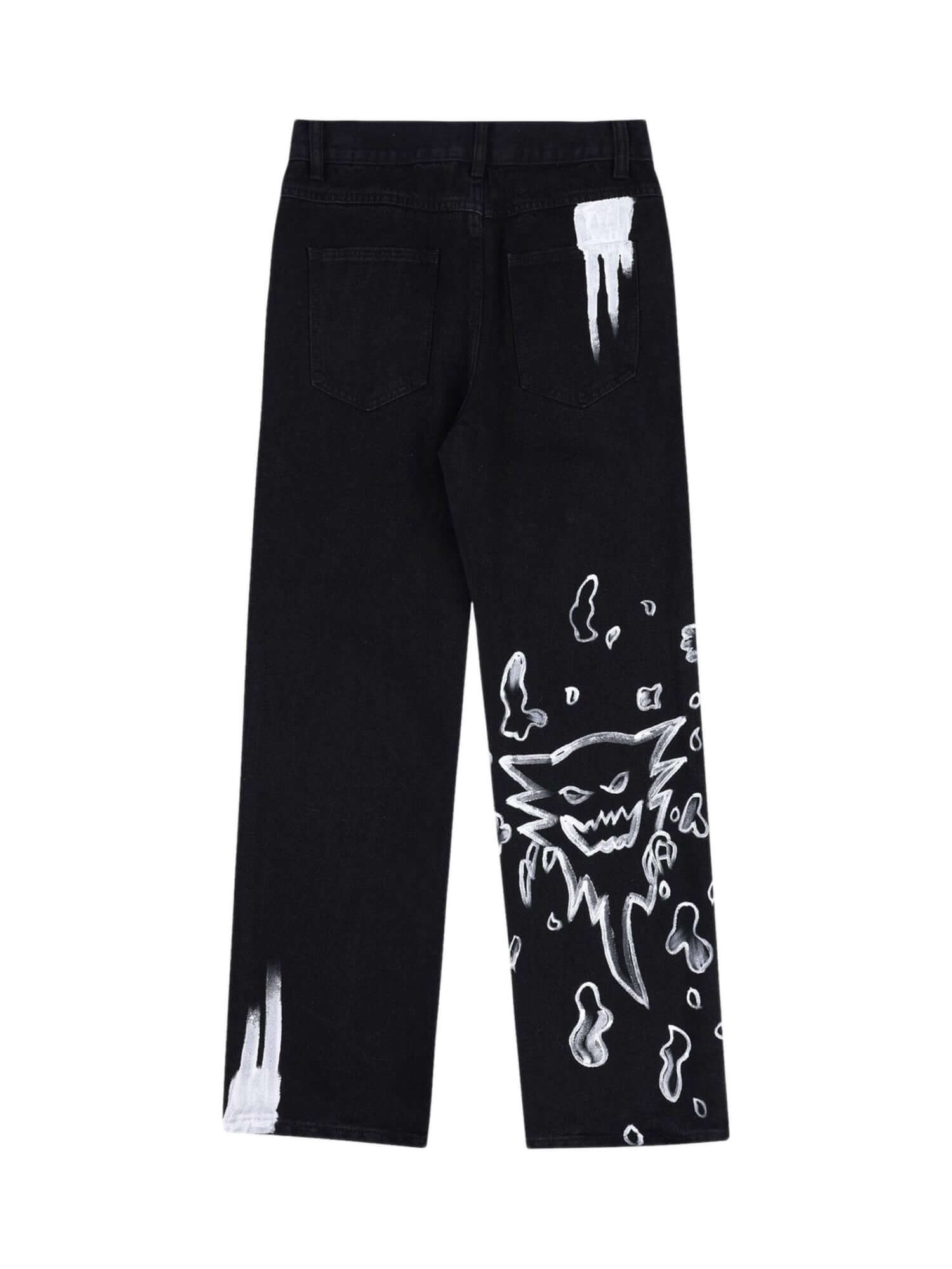Skull Centipede Print Casual Pants Streetwear
