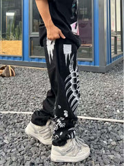 Skull Centipede Print Casual Pants Streetwear