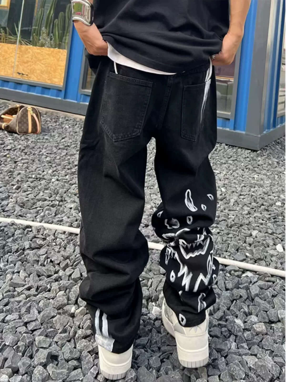 Skull Centipede Print Casual Pants Streetwear