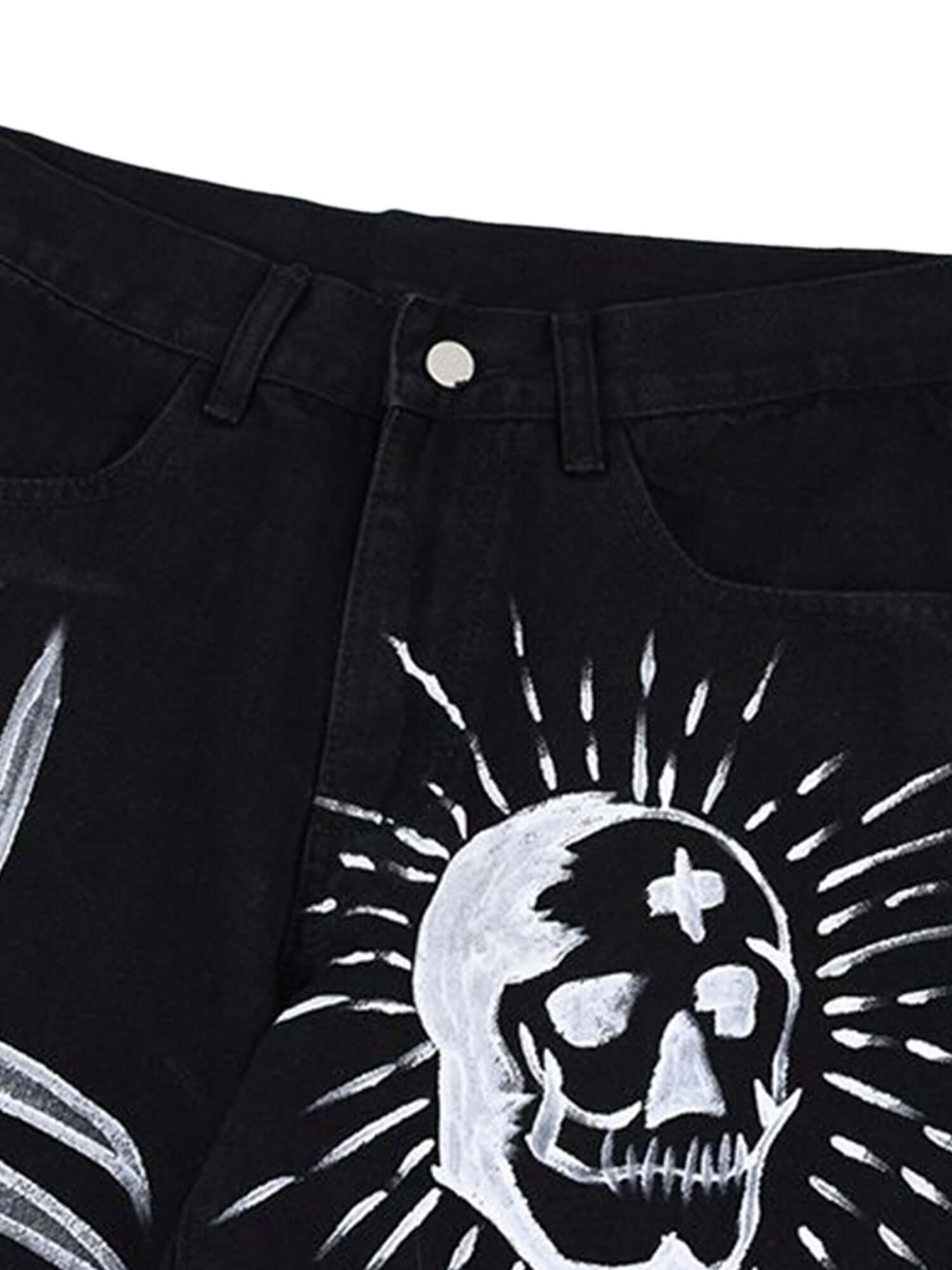Skull Centipede Print Casual Pants Streetwear