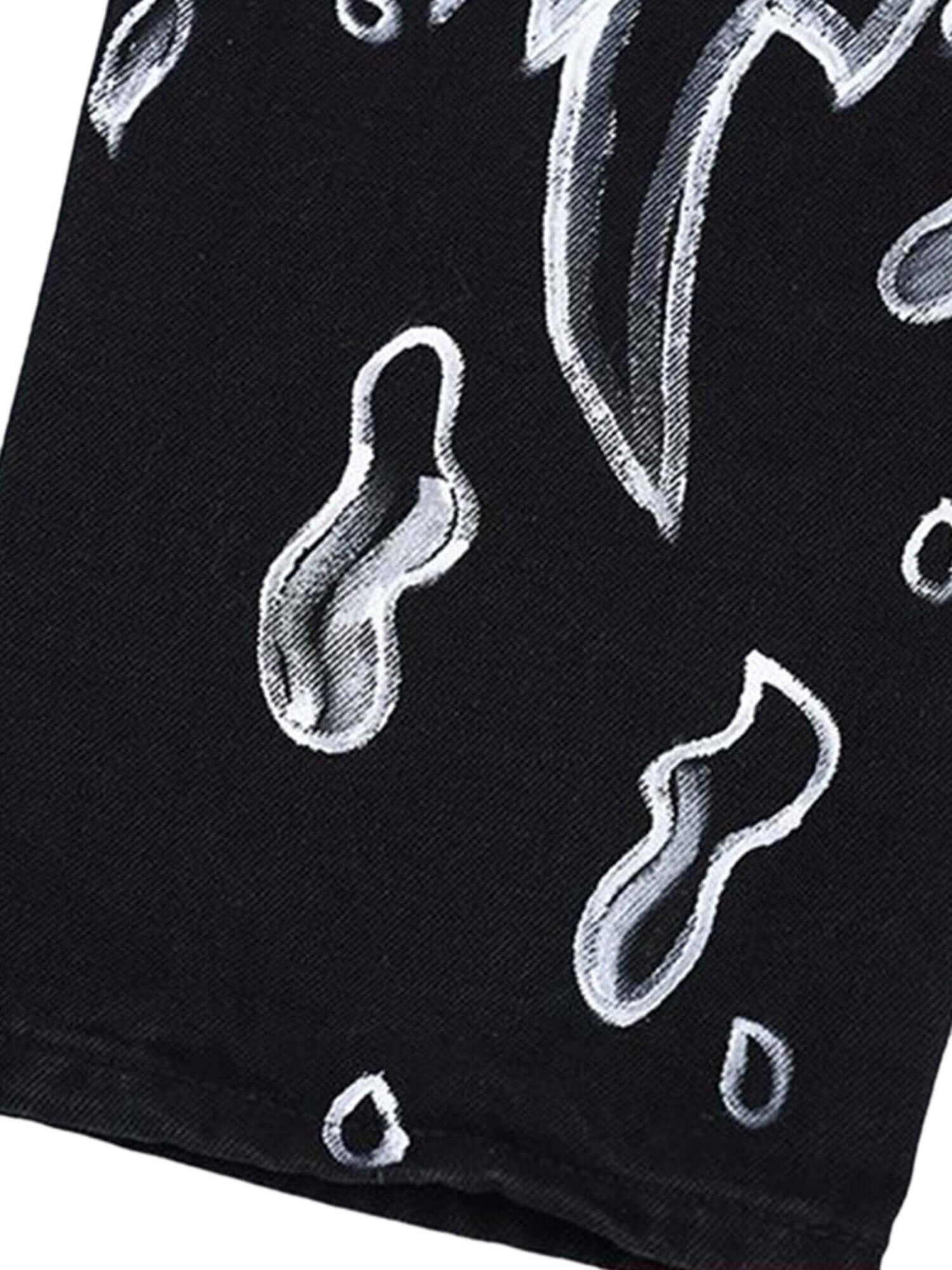 Skull Centipede Print Casual Pants Streetwear