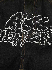 Star Letter Print Jeans Streetwear
